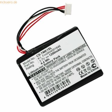 4021499580657 - Akku für Tomtom One XL HD Traffic Li-Ion 37 Volt 1200 mAh Schwar