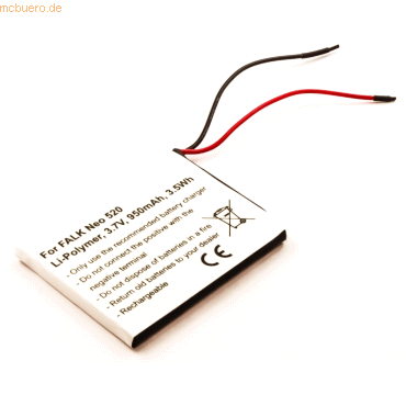 4021499580770 - Akku für Falk Neo 520 Li-Pol 37 Volt 950 mAh Schwarz