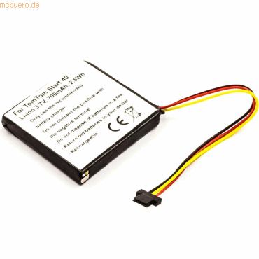 4021499580848 - Akku für Tomtom Start 40 Europe Li-Ion 37 Volt 700 mAh Schwarz