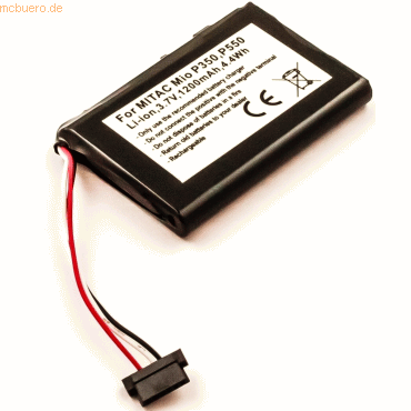 4021499580893 - Akku für Becker Traffic Assist Z99 Li-Ion 37 Volt 1200 mAh Schwa