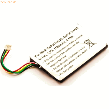 4021499581227 - Akku für Magellan RoadMate 1215 Li-Ion 37 Volt 1100 mAh Schwarz