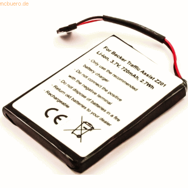 4021499581258 - Akku für Becker Traffic Assist Highspeed Li-Ion 37 Volt 720 mAh