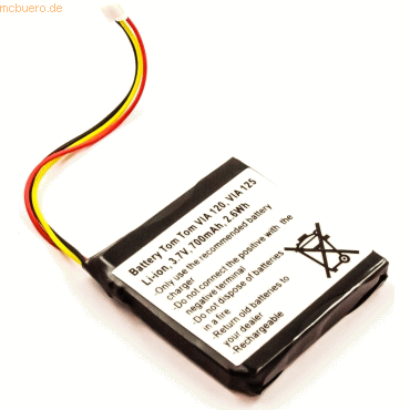 4021499581531 - Akku für Tomtom VIA Live Li-Ion 37 Volt 700 mAh Schwarz