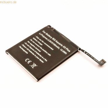 4021499584570 - Akku für Bq Aquaris X5 Plus Li-Pol 38 Volt 3100 mAh Schwarz