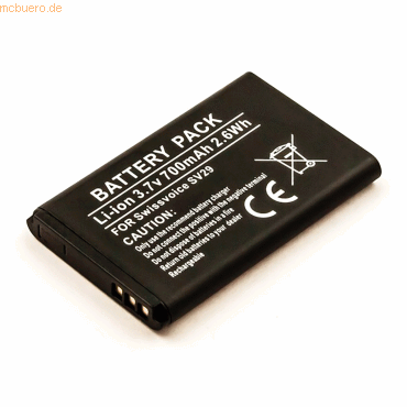 4021499585423 - Akku für Swisstone SV29 Li-Ion 37 Volt 700 mAh Schwarz