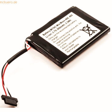 4021499593138 - Akku für Mitac Mio Moov 405 Li-Ion 37 Volt 900 mAh schwarz