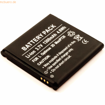 4021499600225 - Akku für LG Electronic Optimus 3D 2 Li-Ion 37 Volt 1300 mAh schw 4021499600225 - Akku für LG Electronic Optimus 3D 2 Li-Ion 37 Volt 1300 mAh schw