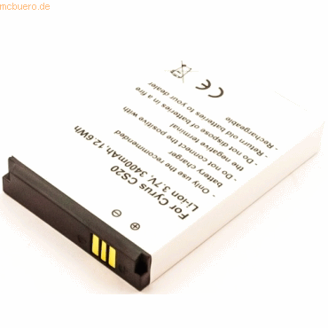 4021499600911 - Akku für Cyrus CYR10022 Li-Ion 37 Volt 3400 mAh weiß 4021499600911 - Akku für Cyrus CYR10022 Li-Ion 37 Volt 3400 mAh weiß