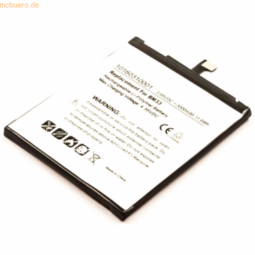 4021499602472 - Akku für Xiaomi BM33 Li-Pol 385 Volt 3000 mAh schwarz 4021499602472 - Akku für Xiaomi BM33 Li-Pol 385 Volt 3000 mAh schwarz