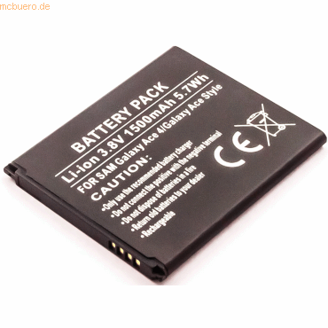 4021499615144 - Akku für Samsung Galaxy V Dual SIM Li-Ion 38 Volt 1500 mAh schwa