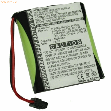 4021499615557 - Akku für Panasonic KX-A36 NiMH 36 Volt 1300 mAh grün