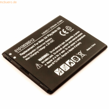 4021499640191 - Akku für Motorola Moto E3 Dual SIM Li-Ion 38 Volt 2700 mAh schwa