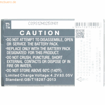 4021499657434 - Akku für Zte AF5 Li-Ion 37 Volt 1500 mAh schwarz