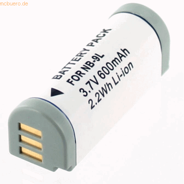 4021499074545 - Akku für Canon NB-9L Li-Ion 35 Volt 600 mAh Grau