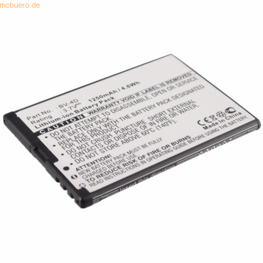 4021499861107 - Akku für Nokia 808 PureView Li-Ion 37 Volt 1250 mAh schwarz