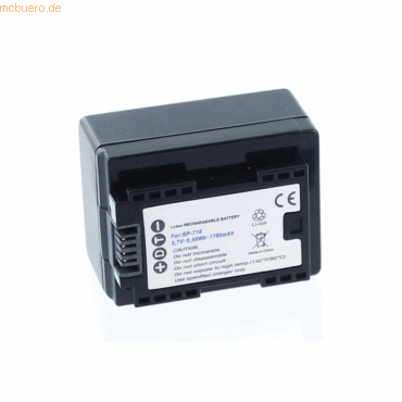 4021499897502 - Akku für Canon BP-718 Li-Ion 36 Volt 1600 mAh schwarz