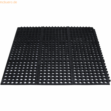 Miltex Arbeitsplatzmatte Yoga Octa Oil 90x90 cm schwarz