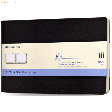Moleskine Skizzenalbum Large A5 120g/qm 44 Blatt Kartoneinband schwarz
