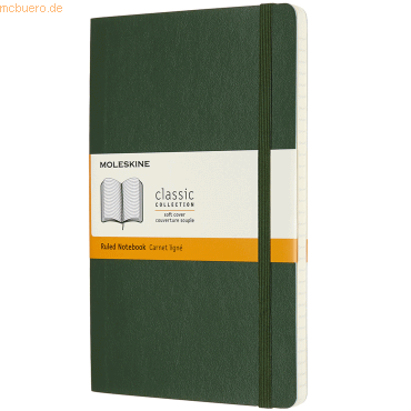 Moleskine Notizbuch Large A5 liniert Softcover myrtengrün