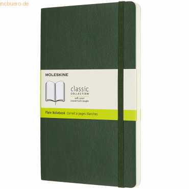 Moleskine Notizbuch Large A5 blanko Softcover myrtengrün
