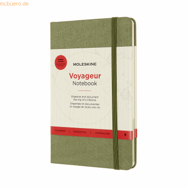 Moleskine Reisenotizbuch Medium 11,5x18cm liniert/blanko Textileinband
