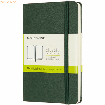 Moleskine Notizbuch Pocket A6 blanko Hardcover 96 Blatt myrtengrün
