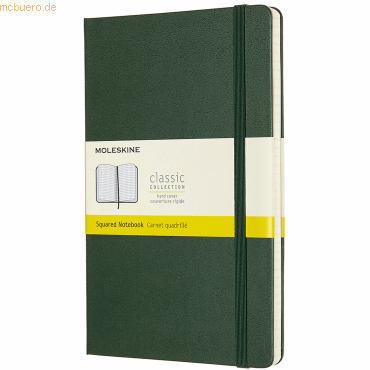 Moleskine Notizbuch Large A5 kariert Hardcover 120 Blatt myrtengrün