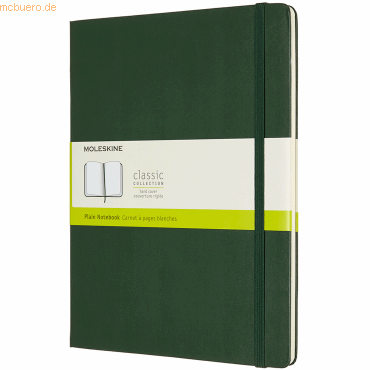 Moleskine Notizbuch XL 19x25cm blanko Hardcover 96 Blatt myrtengrün