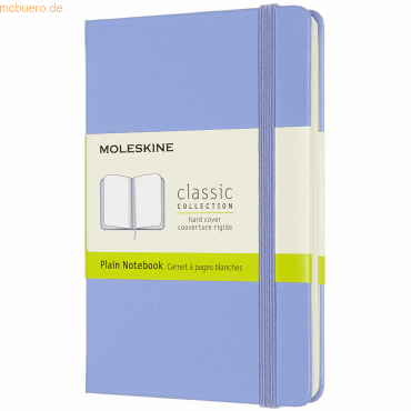 Moleskine Notizbuch Pocket A6 blanko Hardcover 96 Blatt hortensienblau