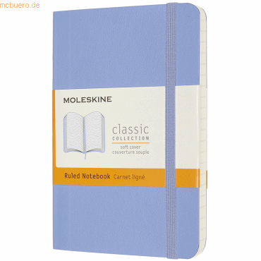 Moleskine Notizbuch Pocket A6 liniert Softcover hortensienblau
