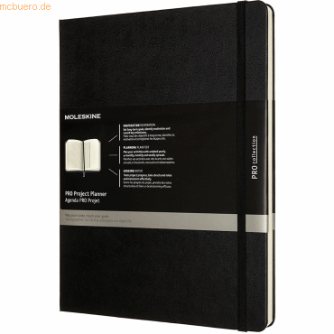 8056420851373 - Moleskine Pro Projekt-Planer Extra Large Schwarz - Moleskine Gebunden