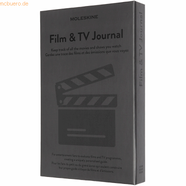 Moleskine Passion Journal - Film & TV Large/A5 fester Einband dunkelgr