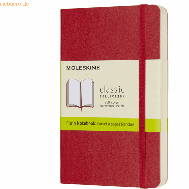 Moleskine Notizbuch Pocket A6 blanko Softcover scharlachrot