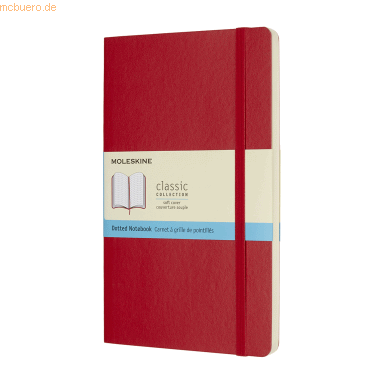 Moleskine Notizbuch Large A5 Punktraster Softcover scharlachrot