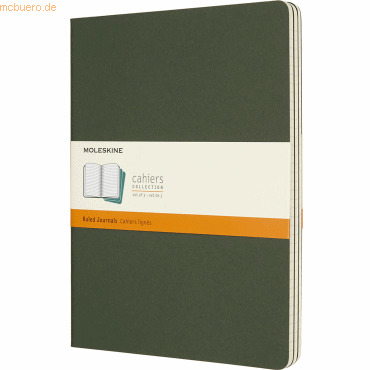 Moleskine Notizheft Cahier XL 19x25cm liniert Kartoneinband VE=3 Stück