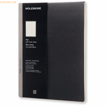 8051272891577 - Notizblock Letter 2159x2794cm liniert Softcover schwarz