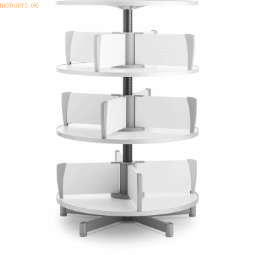 4042984213041 - Ordnerdrehsäule Multifile 80 3 Etagen weiß bis 72 Ordner einzeln 4042984213041 - Ordnerdrehsäule Multifile 80 3 Etagen weiß bis 72 Ordner einzeln