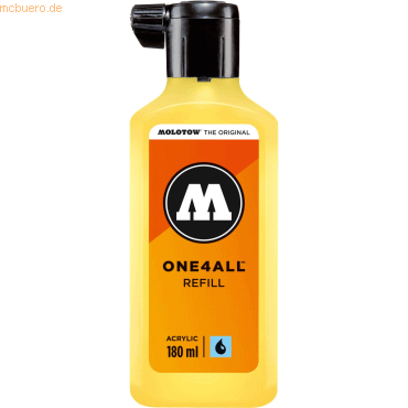 4250397601298 - Nachfüllflasche ONE4ALL ACRYLIC 180ml Nr 006 zinkgelb 4250397601298 Molotow