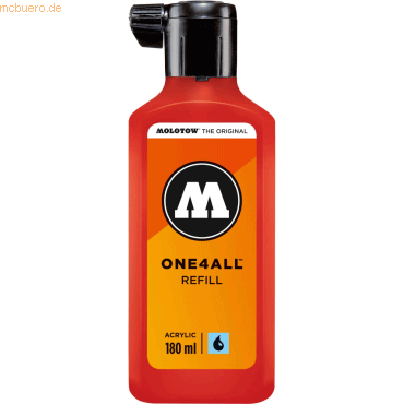 4250397601328 - Nachfüllflasche ONE4ALL ACRYLIC 180ml Nr 013 verkehrsrot 4250397601328 Molotow