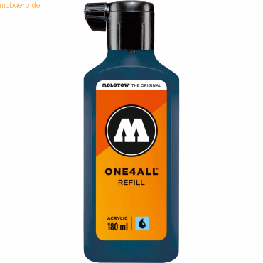 4250397601342 - Nachfüllflasche ONE4ALL ACRYLIC 180ml Nr 027 petrol 4250397601342 Molotow