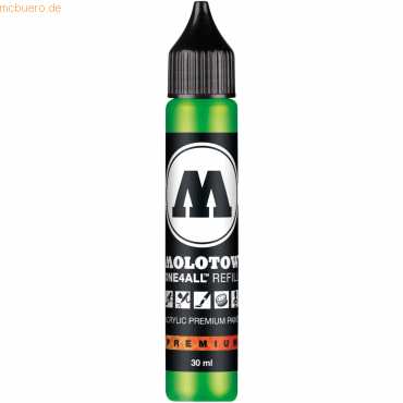 4250397601960 - Nachfüllflasche ONE4ALL ACRYLIC 30ml Nr 219 neongrün 4250397601960 Molotow 4250397601960 - Nachfüllflasche ONE4ALL ACRYLIC 30ml Nr 219 neongrün 4250397601960 Molotow