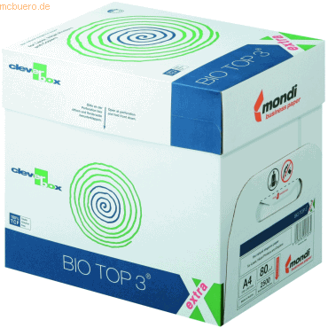 9003974013251 - Bio Top 3 extra A4 80g Maxi Box Kopierpapier naturweiß 2500 Blat