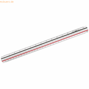 10 x M+R Dreikantmaßstab 30cm zweifarbig Hohlkehle Ingenieur