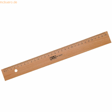 M+R Lineal Holz 30cm Buche Metalleinlage