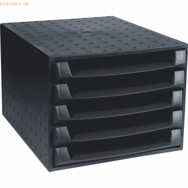 9002493422612 - Schubladenbox The Box 221014D schwarz schwarz 5 Schubladen offen 9002493422612 221014D