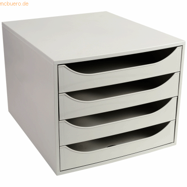 9002493423305 - Schubladenbox mit 4 Schubladen EcoBox Kunststoff Hellgrau 284 x 348 x 234 cm 9002493423305 - Schubladenbox mit 4 Schubladen EcoBox Kunststoff Hellgrau 284 x 348 x 234 cm