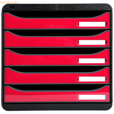 Exacompta Schubladenbox Big-Box Plus Iderama 5 Fächer schwarz/glossy h