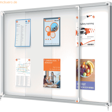 Nobo Schaukasten Innenbereich magnetisch Schiebetür Sicherheitsglas 18