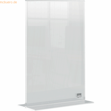 5028252620857 - Premium Plus Tischaufsteller DIN A5 Freistehend 155 (B) x 9 (T) x 22 (H) cm Transparent