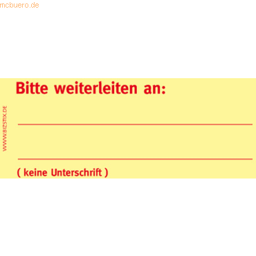 4260184863051 - Haftnotizen 75x35mm gelb Bitte weiterleiten an VE=5 Blöcke